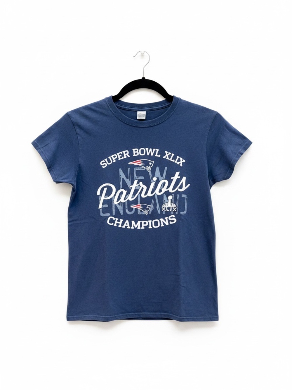 New England Patriots Super Bowl 2015 Blue Fitted Tee